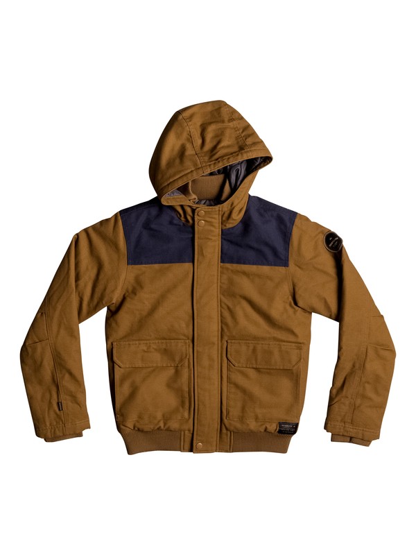 quiksilver, Brooks Island DWR - Chaqueta bomber resistente al agua con capucha para Chicos 8-16, RUBBER (cpp0) 0 Brooks Island DWR - Chaqueta bomber resistente al agua con capucha para Chicos 8-16 Marron EQBJK03125 Quiksilver
