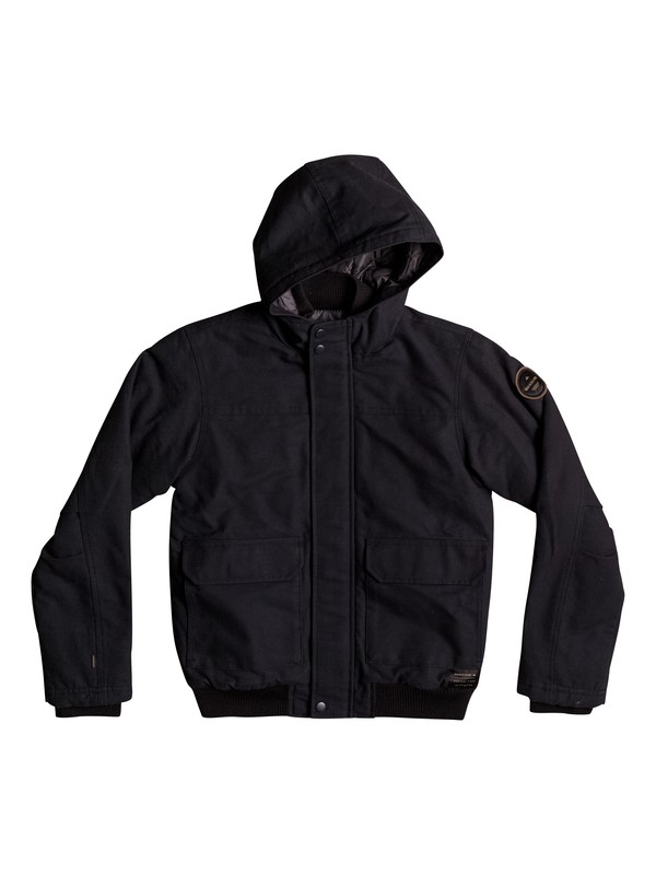quiksilver, Brooks Island DWR - Chaqueta bomber resistente al agua con capucha para Chicos 8-16, BLACK (kvj0) 0 Brooks Island DWR - Chaqueta bomber resistente al agua con capucha para Chicos 8-16 Negro EQBJK03125 Quiksilver
