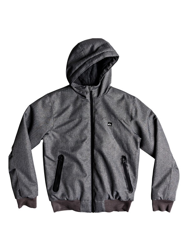 quiksilver, Brooks 5K - Chaqueta impermeable con capucha, LIGHT GREY HEATHER (sjsh) 0 Brooks 5K - Chaqueta impermeable con capucha EQBJK03154 Quiksilver