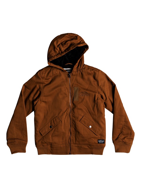 quiksilver, Hana Go - Chaqueta resistente al agua con capucha para Chicos 8-16, RUBBER (cpp0) 0 Hana Go - Chaqueta resistente al agua con capucha para Chicos 8-16 Marron EQBJK03155 Quiksilver