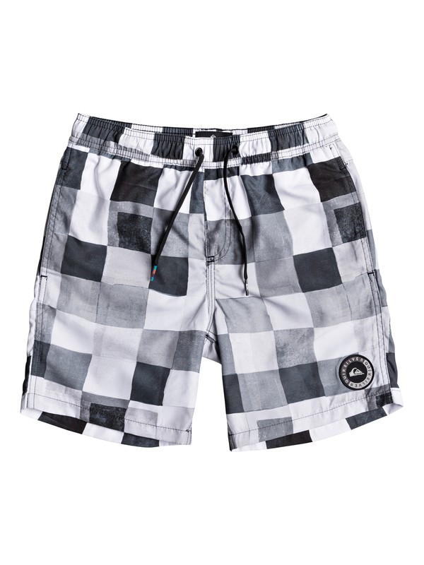 quiksilver, Resin Check 15" - Swim Shorts for Boys 8-16, BLACK (kvj6) 0 Resin Check 15" - Swim Shorts for Boys 8-16 Black EQBJV03139 Quiksilver
