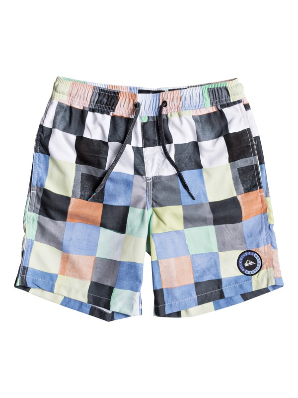 quiksilver, Resin Check 15" - Swim Shorts for Boys 8-16, WHITE (wbb6) 0 Resin Check 15" - Swim Shorts for Boys 8-16 White EQBJV03139 Quiksilver