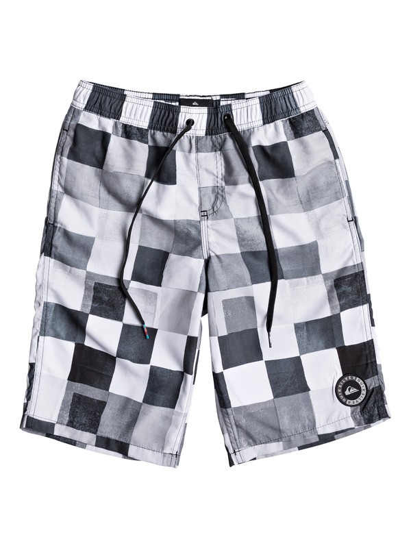 quiksilver, Boys 8 -16 Resin Check 19" Volley Boardshorts, BLACK (kvj6) 0 Boys 8 -16 Resin Check 19" Volley Boardshorts Black EQBJV03146 Quiksilver