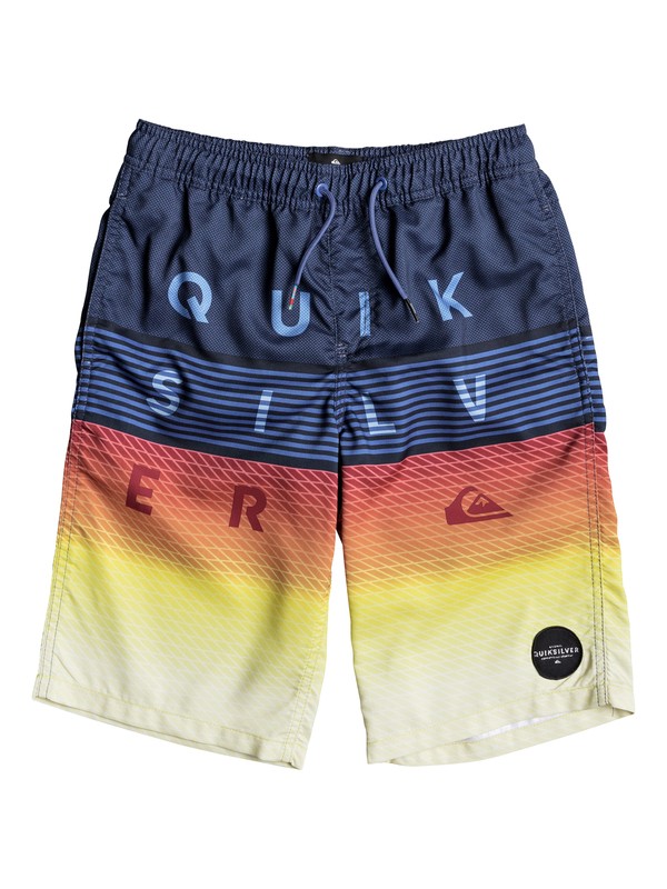 quiksilver, WORD BLOCK VOLLEY YOUTH 19, BRIGHT COBALT (bpc6) 0 WORD BLOCK VOLLEY YOUTH 19 EQBJV03147 Quiksilver