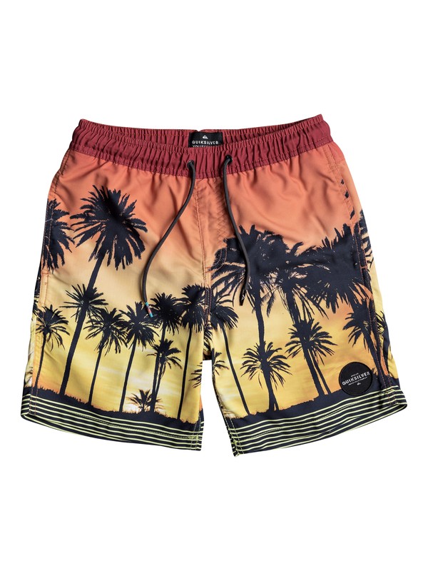 quiksilver, Sunset Vibes 15" - Short de bain pour Garçon 8-16 ans, CADMIUM (nhj6) 0 Sunset Vibes 15" - Short de bain pour Garçon 8-16 ans Orange EQBJV03171 Quiksilver