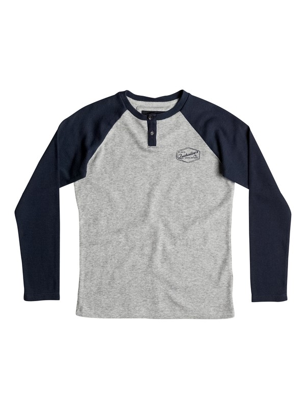 quiksilver, Boy's 8-16 Polar Waters Henley Tee, NAVY BLAZER (byj0) 0 Boy's 8-16 Polar Waters Henley Tee EQBKT03088 Quiksilver