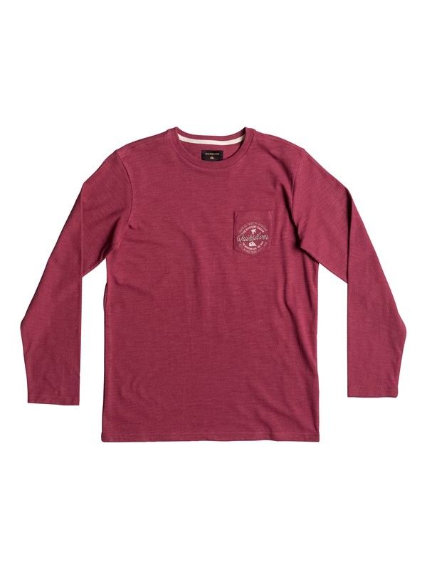 quiksilver, Piu Piu - Long Sleeve T-Shirt, POMEGRANATE (rzg0) 0 Piu Piu - Long Sleeve T-Shirt Red EQBKT03139 Quiksilver
