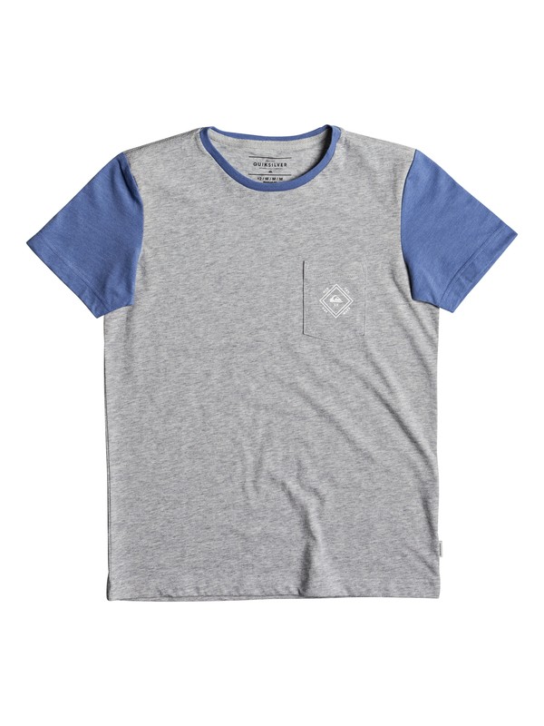 quiksilver, Baysic - T Shirt col rond pour Garçon 8-16 ans, LIGHT GREY HEATHER (sjsh) 0 Baysic - T Shirt col rond pour Garçon 8-16 ans Gris EQBKT03169 Quiksilver