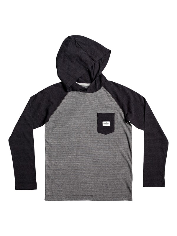 quiksilver, Boy's 8-16 Michi Long Sleeve Hooded Top, DARK GREY HEATHER (krph) 0 Boy's 8-16 Michi Long Sleeve Hooded Top Black EQBKT03204 Quiksilver