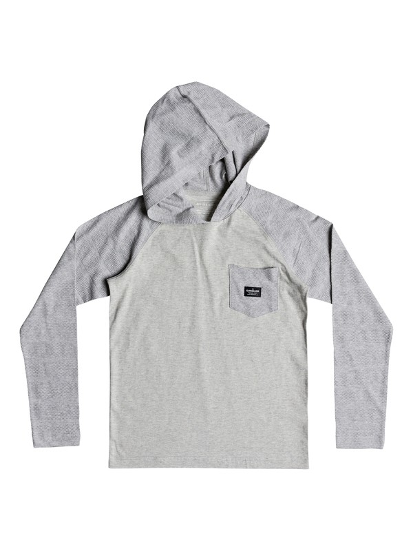quiksilver, Boy's 8-16 Michi Long Sleeve Hooded Top, LIGHT GREY HEATHER (sjsh) 0 Boy's 8-16 Michi Long Sleeve Hooded Top Grey EQBKT03204 Quiksilver