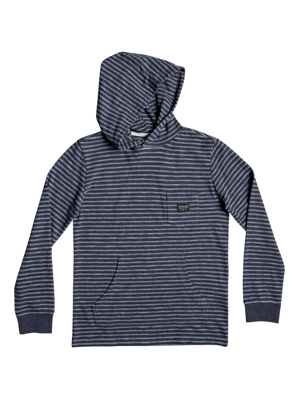 quiksilver, Boy's 8-16 Jet Crystal Long Sleeve Hooded Tee, BLUE NIGHT JET CRYSTAL (bst3) 0 Boy's 8-16 Jet Crystal Long Sleeve Hooded Tee Blue EQBKT03219 Quiksilver