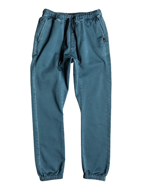 quiksilver, Fonic - Pantalon de jogging en sergé, INDIAN TEAL (bqk0) 0 Fonic - Pantalon de jogging en sergé EQBNP03056 Quiksilver