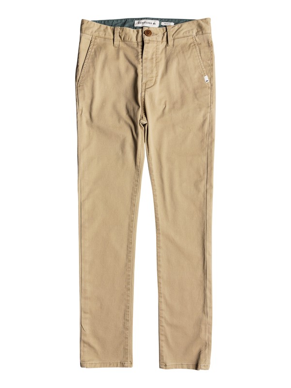 quiksilver, Krandy - Pantalon chino pour Garçon 8-16 ans, PLAGE (ckk0) 0 Krandy - Pantalon chino pour Garçon 8-16 ans Marron EQBNP03062 Quiksilver