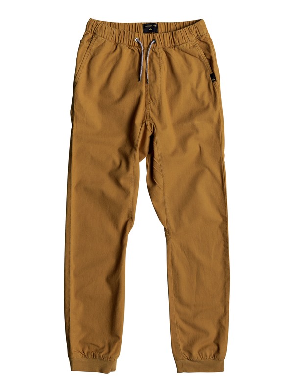 quiksilver, Wapu - Pantalón de Chándal para Chicos 8-16, CATHAY SPICE (cpb0) 0 Wapu - Pantalón de Chándal para Chicos 8-16 Marron EQBNP03064 Quiksilver