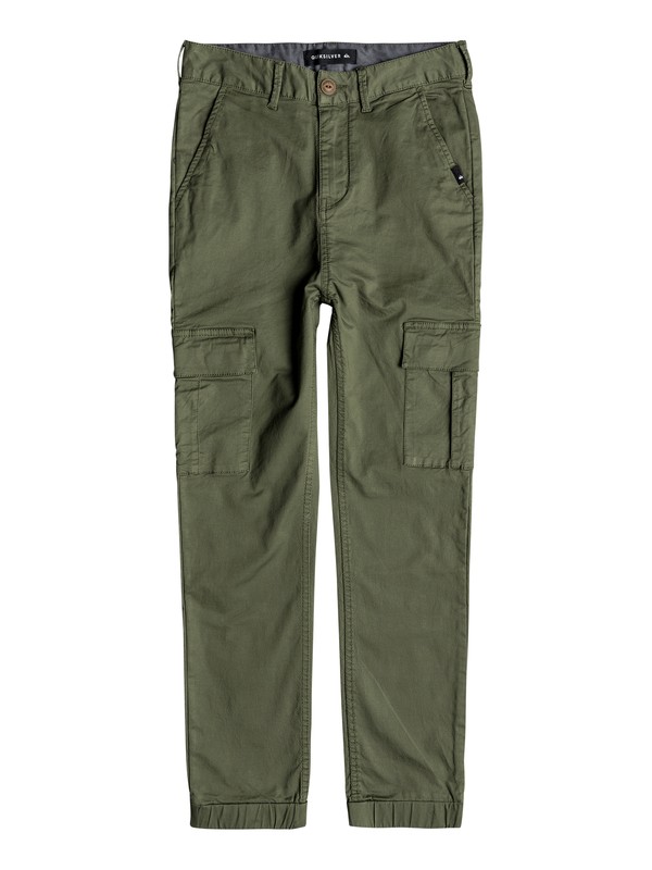 quiksilver, Takamatsu - Pantalón cargo de corte ajustado para Chicos 8-16, FOUR LEAF CLOVER (gph0) 0 Takamatsu - Pantalón cargo de corte ajustado para Chicos 8-16 Verde EQBNP03070 Quiksilver