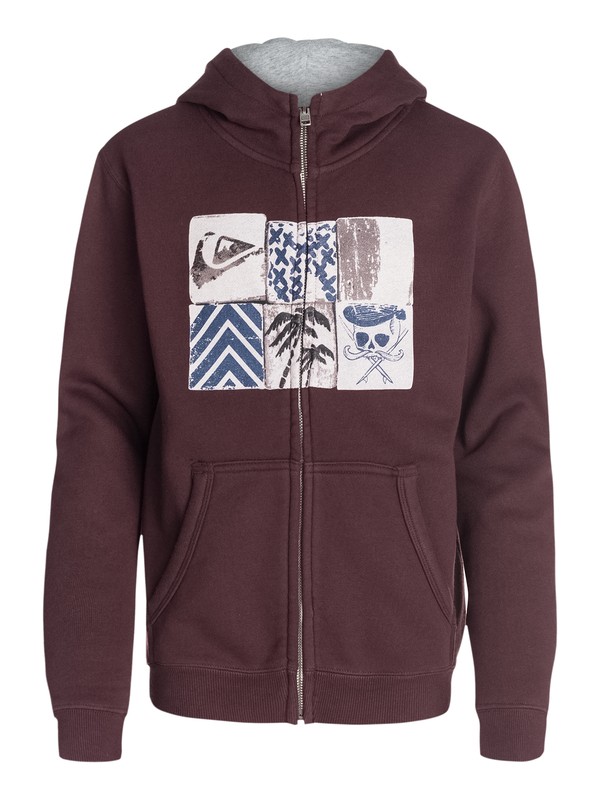 quiksilver, Hood Zip Youth A11, SASSAFRAS (rsh0) 0 Hood Zip Youth A11 EQBSF03057 Quiksilver
