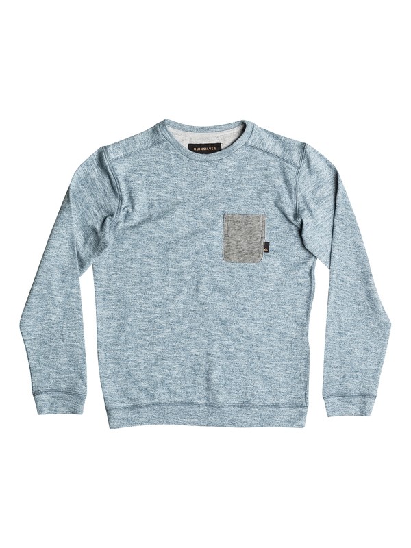 quiksilver, Lindow - Pocket Sweatshirt, INDIAN TEAL HEATHER (bqkh) 0 Lindow - Pocket Sweatshirt EQBSW03028 Quiksilver