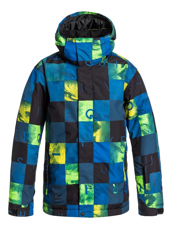 quiksilver, Boys 8-16 Mission Printed Snow Jacket, CHECK KASPER SNOW BLUE (bqz2) 0 Boys 8-16 Mission Printed Snow Jacket EQBTJ03002 Quiksilver