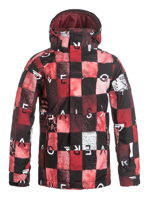 quiksilver, Mission Printed - Veste de snow, CHAKALAPAKI POMEGRANATE (rzg9) 0 Mission Printed - Veste de snow Rouge EQBTJ03037 Quiksilver