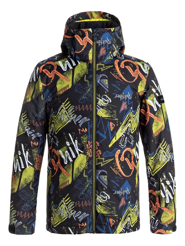 quiksilver, Mission - Snow Jacket, BLACK THUNDERBOLT KIDS (kvj2) 0 Mission - Snow Jacket Black EQBTJ03061 Quiksilver