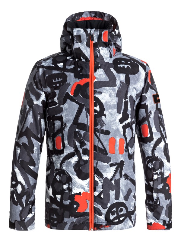 quiksilver, Mission - Veste de snow pour Garçon 8-16 ans, ARKAID BLACK & WHITE (kvj6) 0 Mission - Veste de snow pour Garçon 8-16 ans Noir EQBTJ03061 Quiksilver