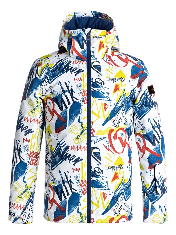 quiksilver, Mission - Snow Jacket, WHITE YOUTH THUNDERBOLTS (wbk1) 0 Mission - Snow Jacket White EQBTJ03061 Quiksilver