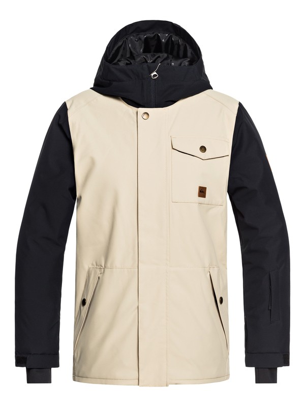 quiksilver, Boy's 8-16 Ridge Snow Jacket, MOJAVE DESERT (tgl0) 0 Boy's 8-16 Ridge Snow Jacket Beige EQBTJ03072 Quiksilver