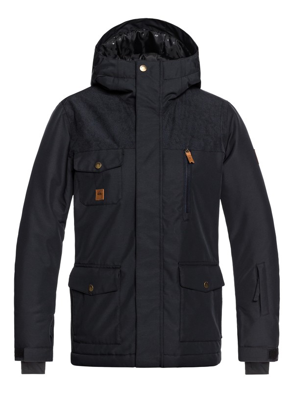 quiksilver, Boy's 8-16 Raft Snow Jacket, BLACK (kvj0) 0 Boy's 8-16 Raft Snow Jacket Black EQBTJ03073 Quiksilver