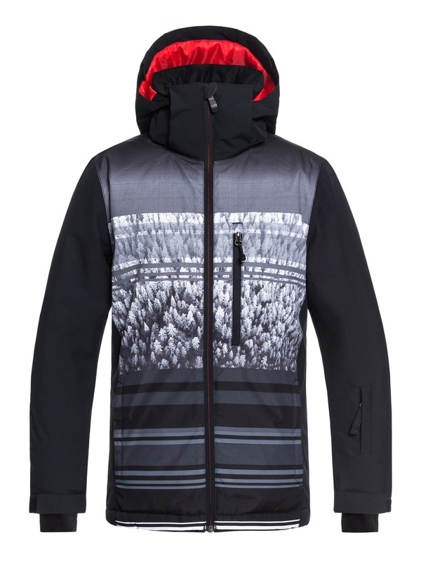 quiksilver, Boy's 8-16 Mission Snow Jacket, BLACK_ALPIN YOUTH (kvj3) 0 Boy's 8-16 Mission Snow Jacket Black EQBTJ03077 Quiksilver