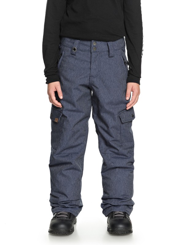 quiksilver, Porter - Cargo Snow Pants for Boys 8-16, DRESS BLUES (btk0) 0 Porter - Cargo Snow Pants for Boys 8-16 Blue EQBTP03017 Quiksilver