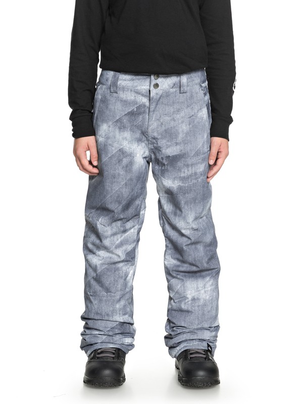 quiksilver, Boy's 8-16 Estate Snow Pants, GREY_SIMPLE TEXTURE (kpg2) 0 Boy's 8-16 Estate Snow Pants Black EQBTP03018 Quiksilver