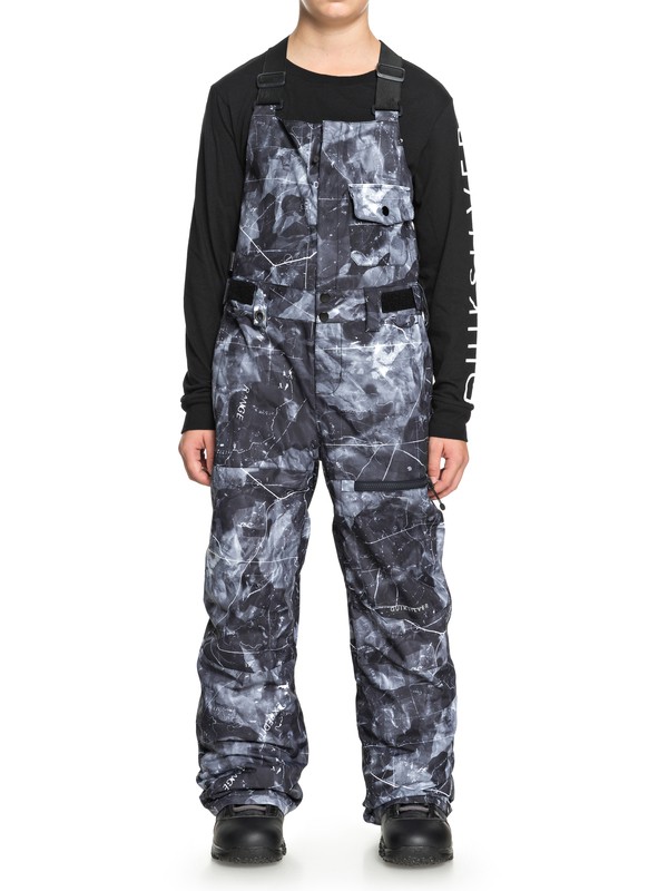 quiksilver, Stratus - Snow Bib Pants for Boys 8-16, BLACK_TANNENBAUM (kvj8) 0 Stratus - Snow Bib Pants for Boys 8-16 Black EQBTP03019 Quiksilver