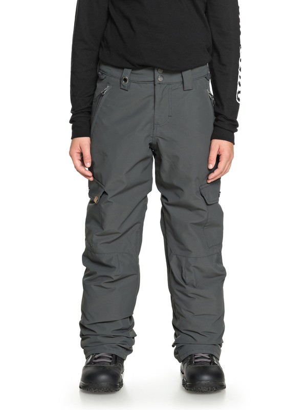 quiksilver, Boy's 8-16 Porter Snow Pants, DARK SHADOW (krp0) 0 Boy's 8-16 Porter Snow Pants Black EQBTP03022 Quiksilver