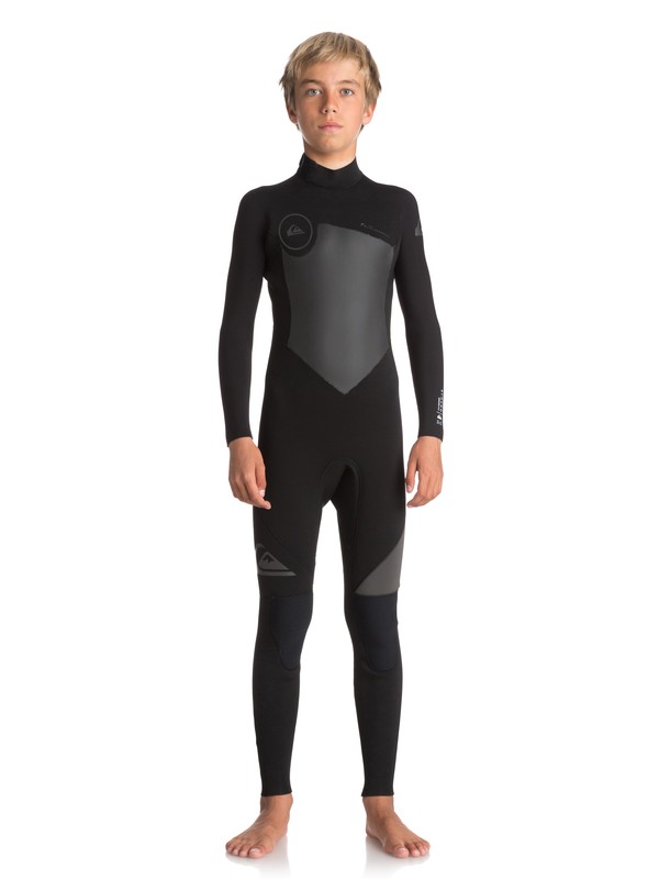 quiksilver, Boy's 8-16 3/2mm Syncro Series Back Zip GBS Wetsuit, BLACK/ BLACK/ JET BLACK (xkkk) 0 Boy's 8-16 3/2mm Syncro Series Back Zip GBS Wetsuit Black EQBW103023 Quiksilver