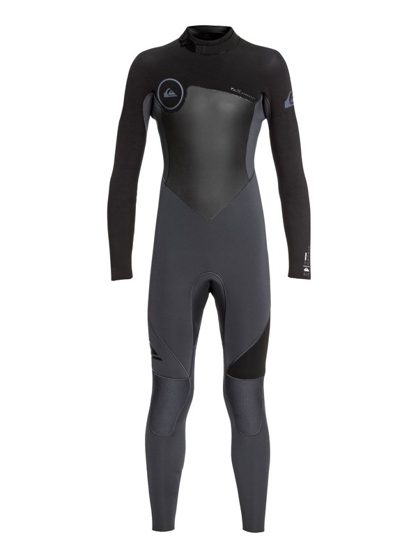 quiksilver, Boy's 8-16 4/3mm Syncro Series Back Zip GBS Wetsuit, GRAPHITE/BLACK (xkbk) 0 Boy's 8-16 4/3mm Syncro Series Back Zip GBS Wetsuit Black EQBW103027 Quiksilver