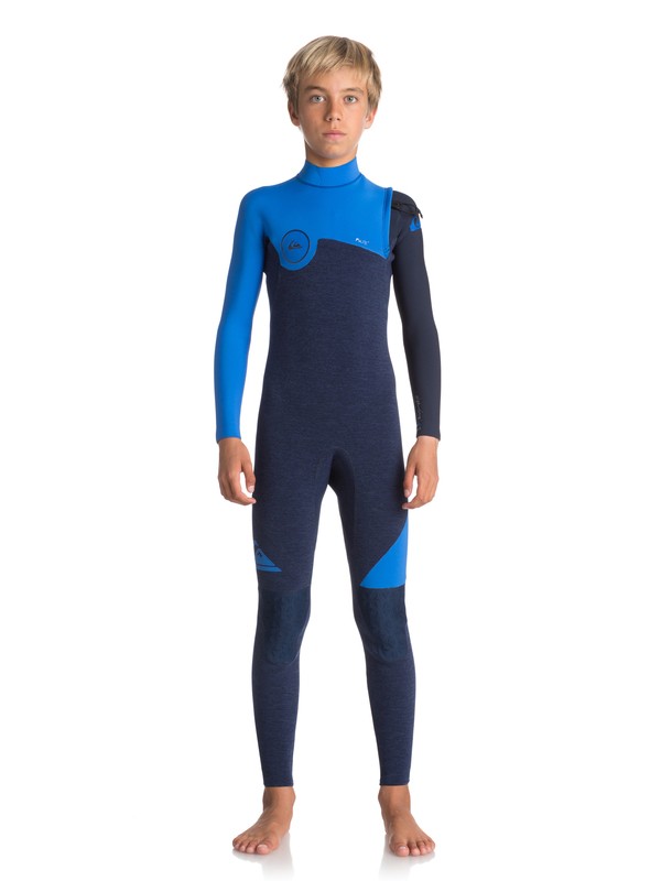 quiksilver, 3/2mm Highline Series - Combinaison sans zip pour Garçon 8-16 ans, HEATHER NAZY BLAZER/ NAVY BLAZ (xbbb) 0 3/2mm Highline Series - Combinaison sans zip pour Garçon 8-16 ans Bleu EQBW103034 Quiksilver