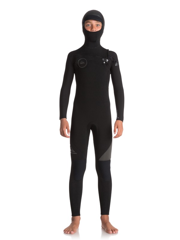 quiksilver, 5/4/3mm Syncro Series - Hooded Chest Zip GBS Wetsuit, BLACK/ JET BLACK (xkkk) 0 5/4/3mm Syncro Series - Hooded Chest Zip GBS Wetsuit Black EQBW203001 Quiksilver