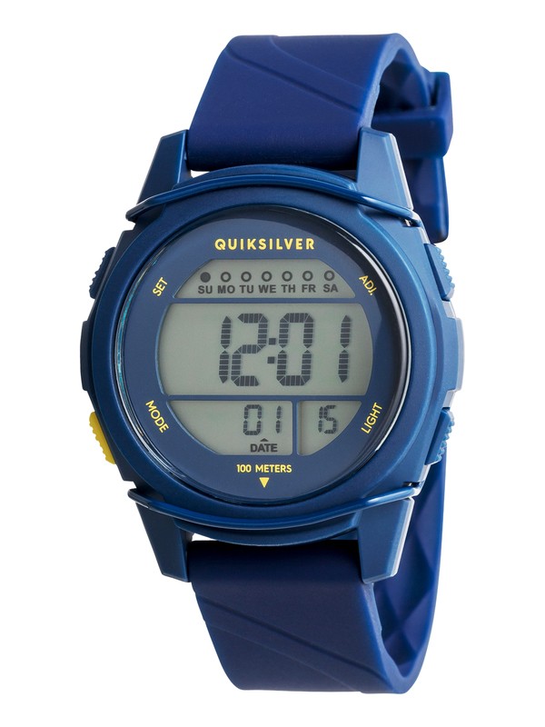 quiksilver, Stringer S - Digital Watch for Boys 8-16, NAVY/YELLOW/NAVY (xbyb) 0 Stringer S - Digital Watch for Boys 8-16 Blue EQBWD03004 Quiksilver