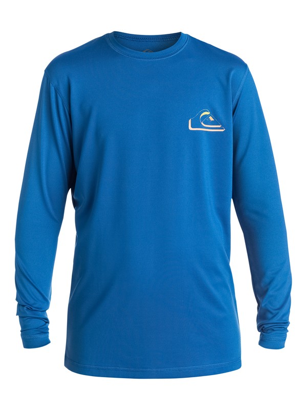 quiksilver, Boys 8-16 New Wave Long Sleeve Rashguard, TURKISH SEA (bqs0) 0 Boys 8-16 New Wave Long Sleeve Rashguard EQBWR03005 Quiksilver