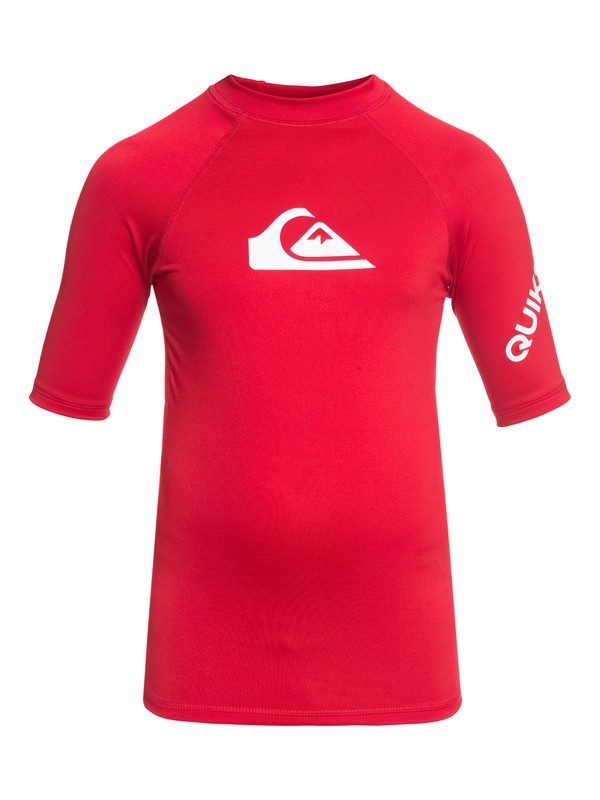 quiksilver, All Time - Short Sleeve UPF 50 Rash Vest, QUIK RED (rqr0) 0 All Time - Short Sleeve UPF 50 Rash Vest Red EQBWR03006 Quiksilver