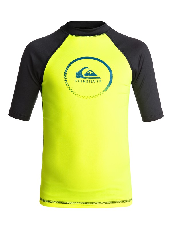 quiksilver, Niños 8-16 Rashguard Manga Corta Active, SAFETY YELLOW/BLACK (yhj6) 0 Niños 8-16 Rashguard Manga Corta Active EQBWR03023 Quiksilver