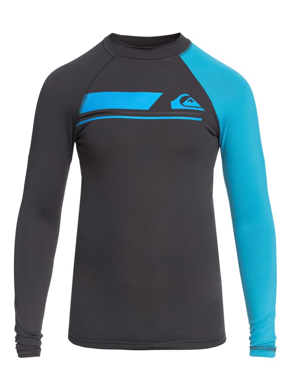 quiksilver, Active - Long Sleeve UPF 50 Rash Vest, TARMAC/ CENDRE BLUE (xkkb) 0 Active - Long Sleeve UPF 50 Rash Vest EQBWR03037 Quiksilver