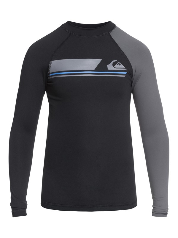 quiksilver, Active - Lycra De Manga Larga para Chicos 8-16, BLACK/ IRON GATE (xkkk) 0 Active - Lycra De Manga Larga para Chicos 8-16 Negro EQBWR03037 Quiksilver