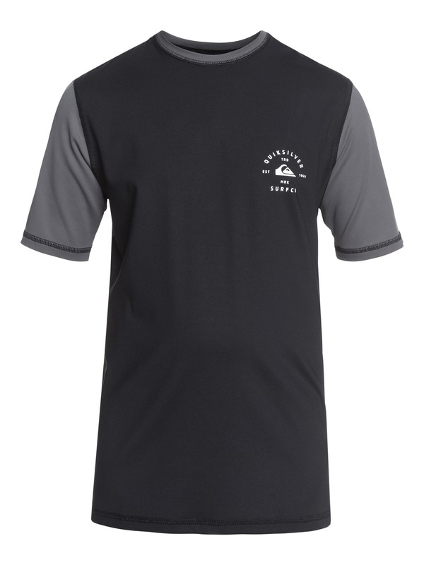 quiksilver, Colour Blocked - Surf-Tee Amphibian UPF 50 pour Garçon 8-16 ans, BLACK (kvj0) 0 Colour Blocked - Surf-Tee Amphibian UPF 50 pour Garçon 8-16 ans Noir EQBWR03046 Quiksilver