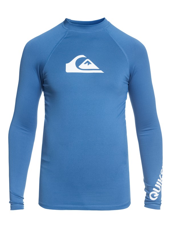 quiksilver, All Time - Long Sleeve UPF 50 Rash Vest, ELECTRIC BLUE (bpb0) 0 All Time - Long Sleeve UPF 50 Rash Vest Blue EQBWR03047 Quiksilver