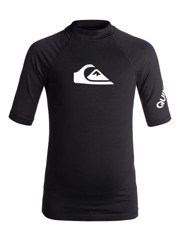 quiksilver, Boy's 8-16 All Time Short Sleeve UPF 50 Rash Guard, BLACK (kvj0) 0 Boy's 8-16 All Time Short Sleeve UPF 50 Rash Guard Black EQBWR03060 Quiksilver