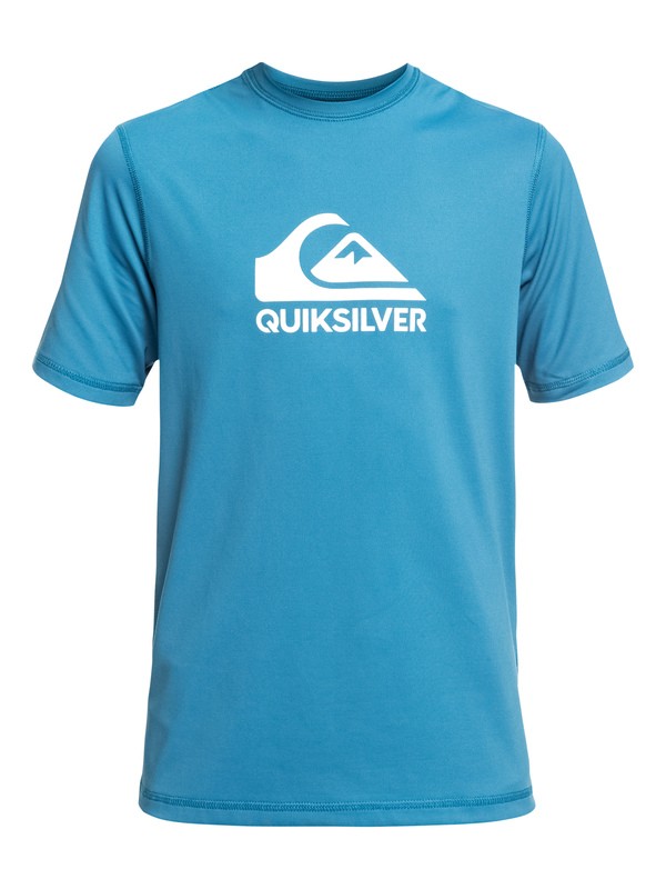 quiksilver, Boy's 8-16 Solid Streak Short Sleeve UPF 50 Surf Tee, SOUTHERN OCEAN (bpb0) 0 Boy's 8-16 Solid Streak Short Sleeve UPF 50 Surf Tee Blue EQBWR03084 Quiksilver