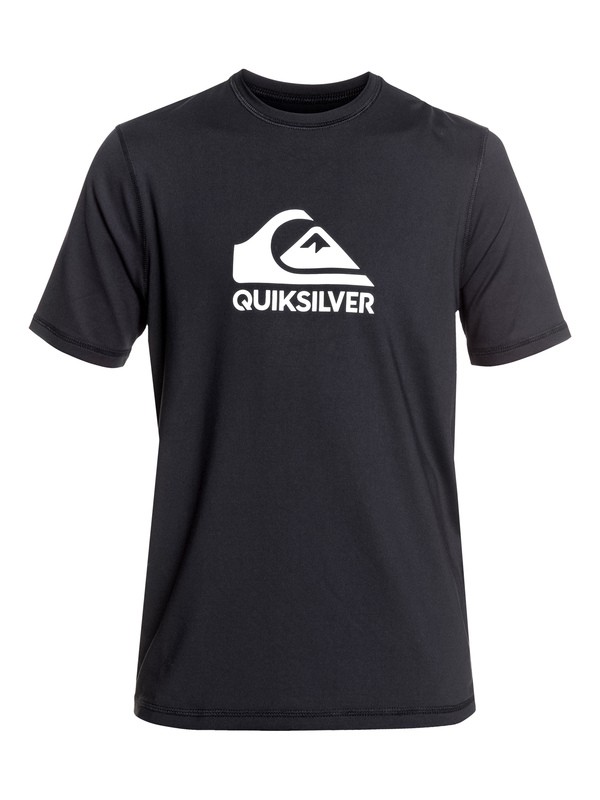 quiksilver, Boy's 8-16 Solid Streak Short Sleeve UPF 50 Surf Tee, BLACK (kvj0) 0 Boy's 8-16 Solid Streak Short Sleeve UPF 50 Surf Tee Black EQBWR03084 Quiksilver
