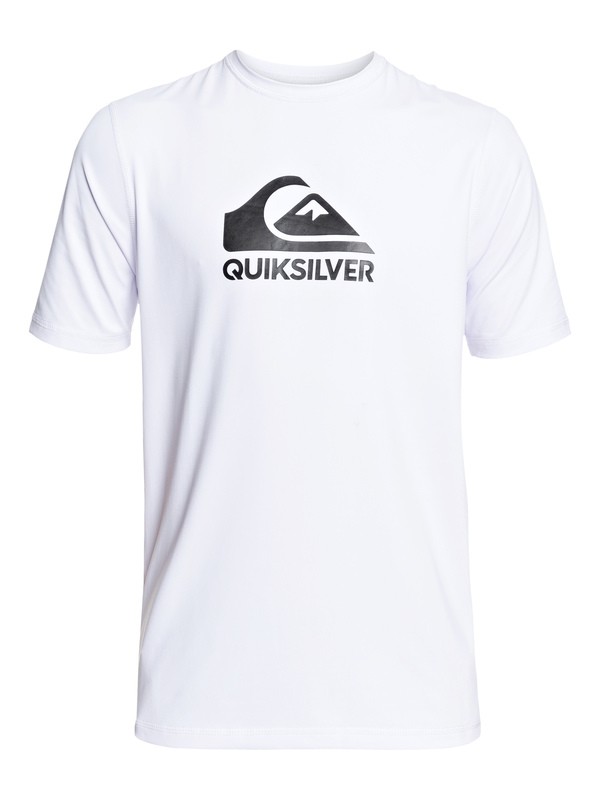 quiksilver, Boy's 8-16 Solid Streak Short Sleeve UPF 50 Surf Tee, WHITE (wbb0) 0 Boy's 8-16 Solid Streak Short Sleeve UPF 50 Surf Tee White EQBWR03084 Quiksilver