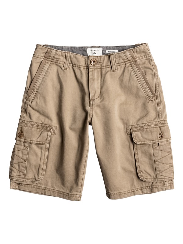 quiksilver, Boy's 8-16 Everyday Deluxe Cargo Shorts, ELMWOOD (tmp0) 0 Boy's 8-16 Everyday Deluxe Cargo Shorts Beige EQBWS03126 Quiksilver